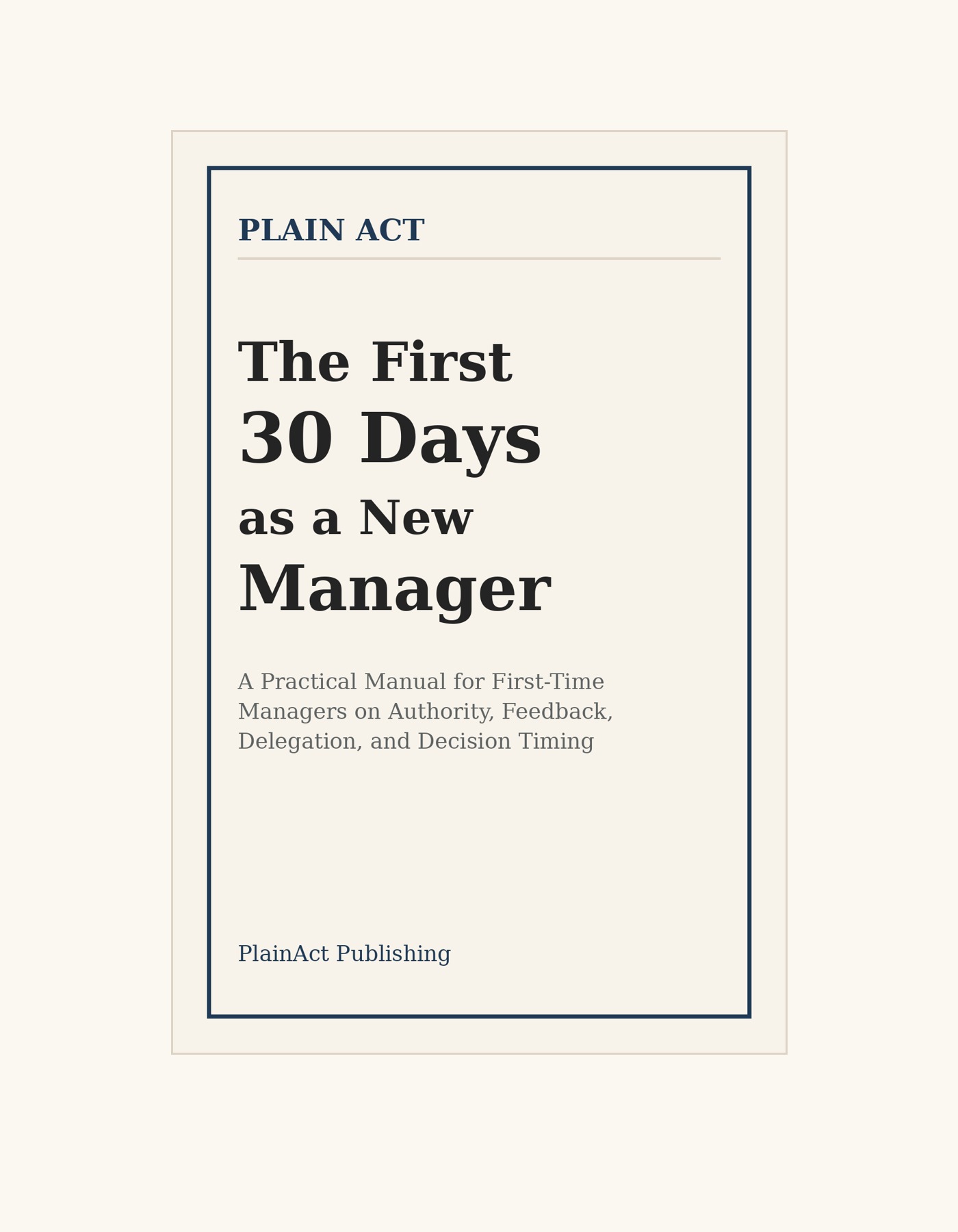 Book mockup for The First 30 Days as a New Manager